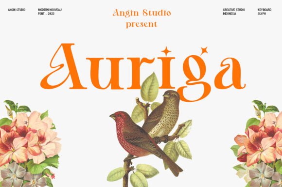 Auriga Font: Timeless Art Nouveau Elegance for Modern Craft Projects