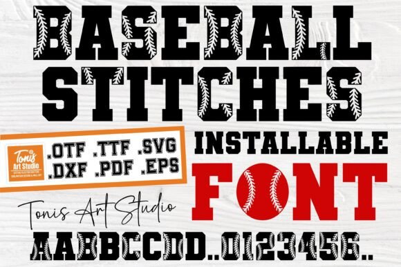 Baseball Stitches Font: A Bold Display Typeface for Sports-Themed Branding