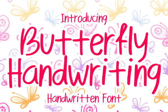 Butterfly Handwriting Font for Business Branding and Design