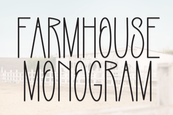 Farmhouse Monogram Font for Modern Web Design Projects