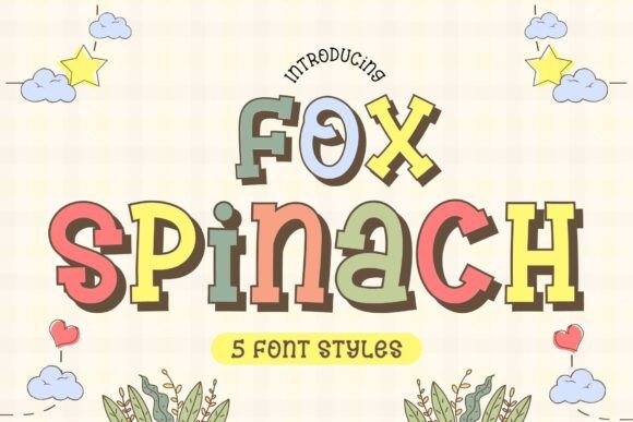 Fox Spinach: A Playful Display Font for Bold Design
