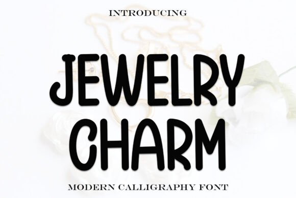 Jewelry Charm Font: A Playful Handwritten Display Typeface for Creative Projects
