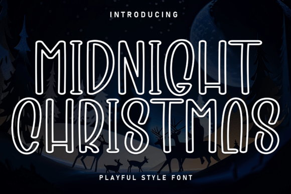 Midnight Christmas Font for Festive Branding and Holiday Marketing