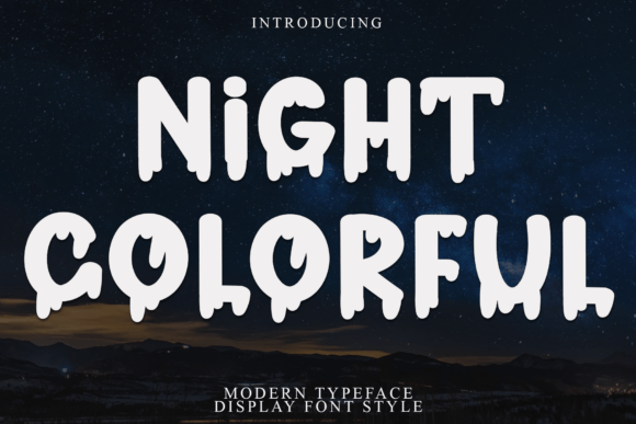 Night Colorful Font for Modern Web Design Projects