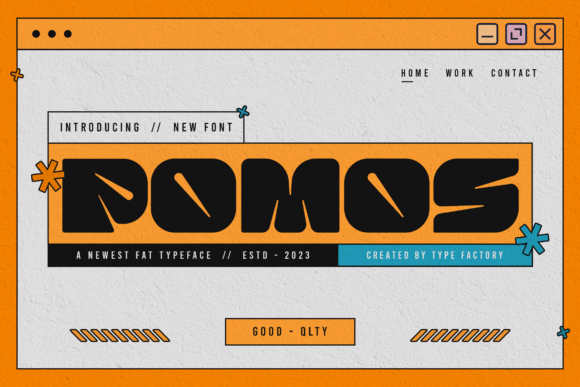 Pomos Font: A Bold Display Typeface for Crafters and Makers