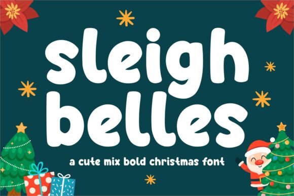 Sleigh Belles Font: A Festive Display Typeface for Holiday Publishing