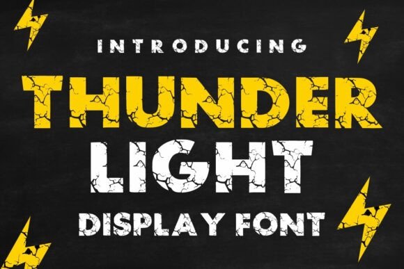 Thunder Light Font: A Display Typeface for Bold Campaigns
