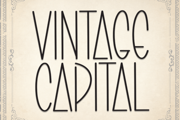 Vintage Capital Font for Editorial Design and Content Layouts