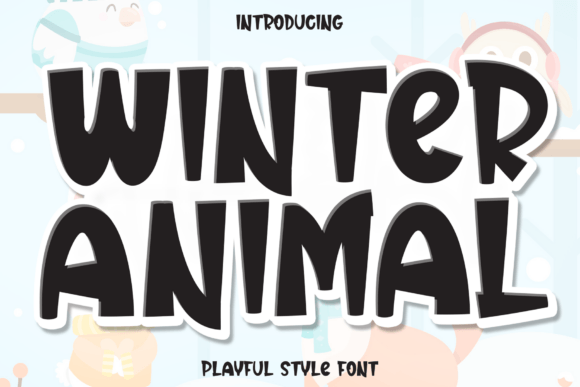 Winter Animal Font for Bold, Playful Craft Designs