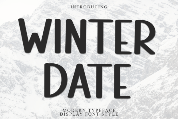 Winter Date Font for Professional Branding and Winter-Themed Designs
